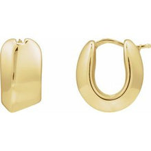 14K Yellow Electroform 19 mm Puffed Hoop Earrings 689336:100:P