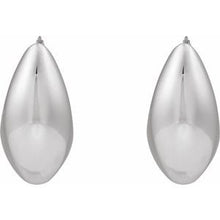 Sterling Silver Electroform Tapered 25.1 mm Hoop Earrings 689334:101:P