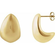 14K Yellow Electroform Teardrop Earrings 689331:100:P