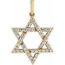14K Yellow 3/8 CTW Lab-Grown Diamond Star of David Pendant R50083:LG700:P