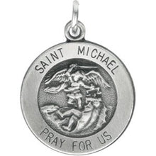Sterling Silver St. Michael Medal Pendant R5052:144035:P