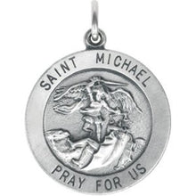 Sterling Silver St. Michael Medal Pendant R5052:70000:P