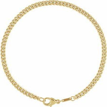 14K Yellow 3.4 mm Curb 8