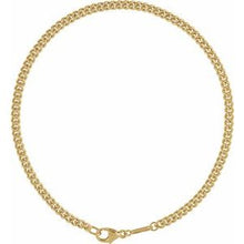 14K Yellow 2.9 mm Curb 8