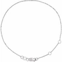 Sterling Silver 1 mm Adjustable Diamond-Cut Cable 6 1/2-7 1/2