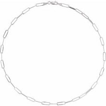 14K White 3.85 mm Paperclip-Style 16