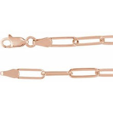 14K Rose 3.85 mm Paperclip-Style 18