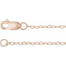 14K Rose .8 mm Heart 7