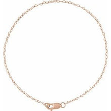 14K Rose .8 mm Heart 7