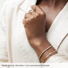 14K White 1 CTW Lab-Grown Diamond Bolo 9 1/2