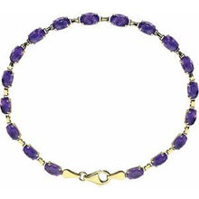 14K Yellow Natural Amethyst 7.25