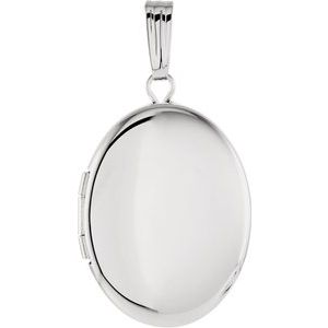 Sterling Silver Engravable Oval Locket