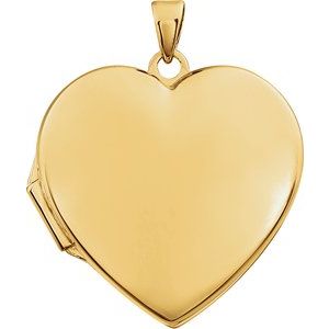 14K Yellow Engravable Heart Locket  86053:1000:P