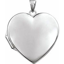 14K White Engravable Heart Locket  86053:1001:P