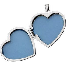 14K White Engravable Heart Locket  86053:1001:P