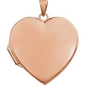 14K Rose Engravable Heart Locket  86053:1002:P