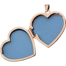 14K Rose Engravable Heart Locket  86053:1002:P