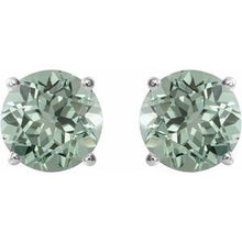 Platinum 8 mm Lab-Grown Green Sapphire Stud Earrings 1874:70828:P
