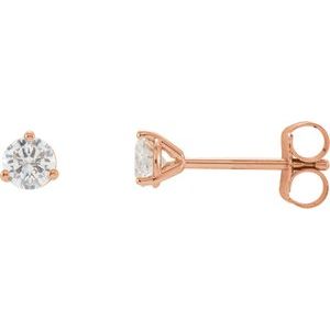 14K Rose 1/4 CTW Natural Diamond Stud Earrings 66233:60147:P