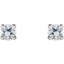 14K White 2.5 mm Natural White Sapphire Stud Earrings 1874:70156:P