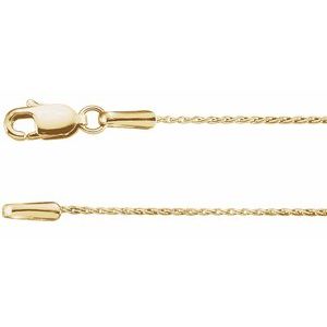 14K Yellow .8 mm Wheat 24" Chain 
 CH1021:1009:P