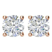 14K Rose 1/2 CTW Natural Diamond Stud Earrings 1874:70224:P