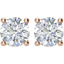 14K Rose 1 CTW Natural Diamond Stud Earrings 1874:70226:P