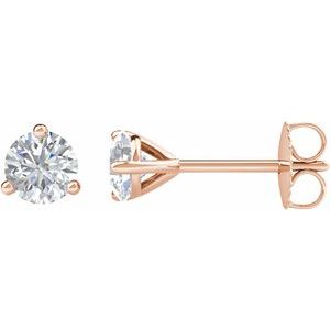 14K Rose 3/4 CTW Natural Diamond Stud Earrings 66233:60150:P