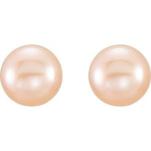 14K Yellow 6-7 mm Cultured Pink Freshwater Pearl Earrings 651659:107:P