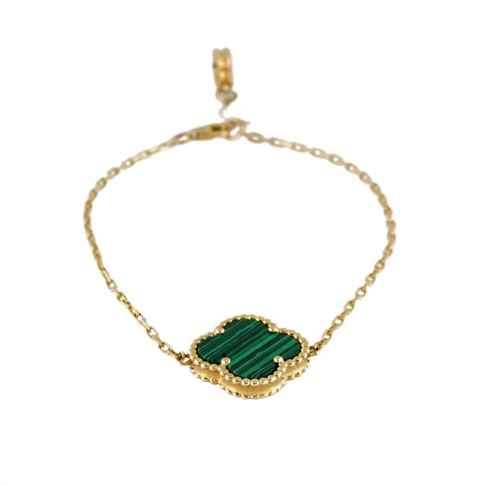 Women’s 14k Gold Green Flower Bracelet