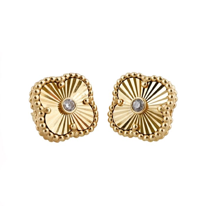 Women’s 14k Gold Flower Earrings
