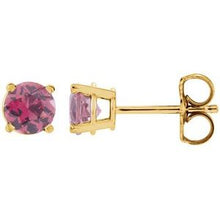 14K Yellow 2.5 mm Natural Pink Tourmaline Stud Earrings 1874:70097:P