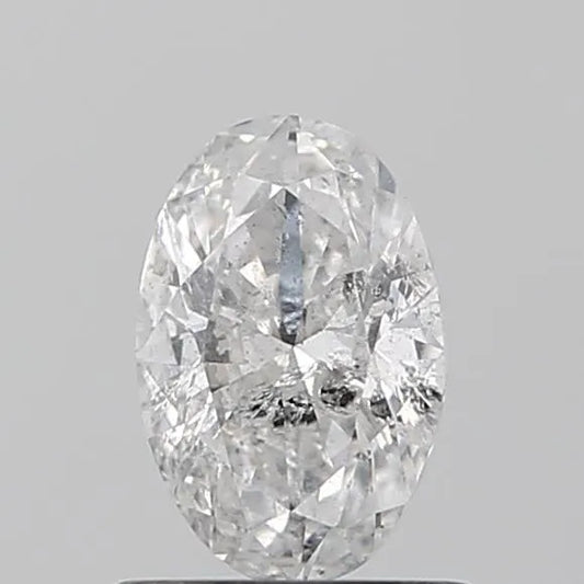 0.70ct Oval Natural Diamond (Colour E, Clarity I2, GIA Certified)