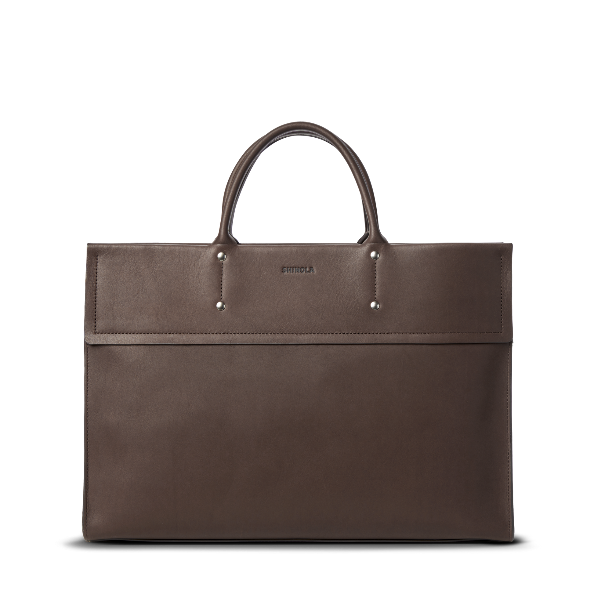 Shinola Leather Day Satchel S0320301980-1-Espresso-OS-VNM