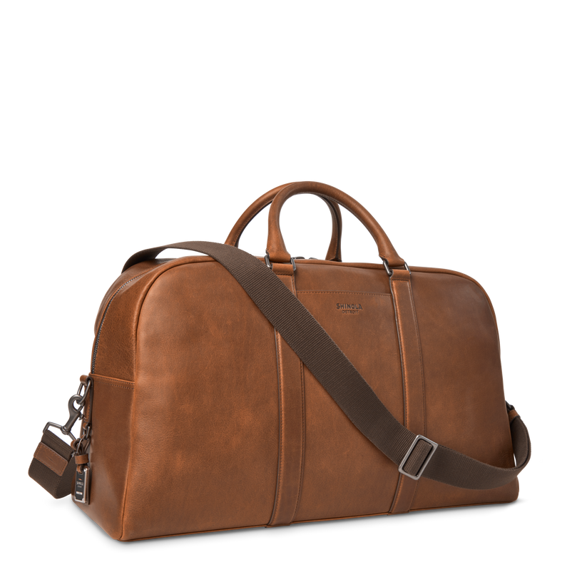 Shinola Leather Runwell Duffle Bag S0320294780-1-MedBrn-OS-VNM