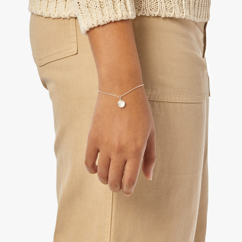 Shinola Jewelry Heirloom Mother Of Pearl Charm Bracelet S1820304578-1-StrlngSil-OS-THA