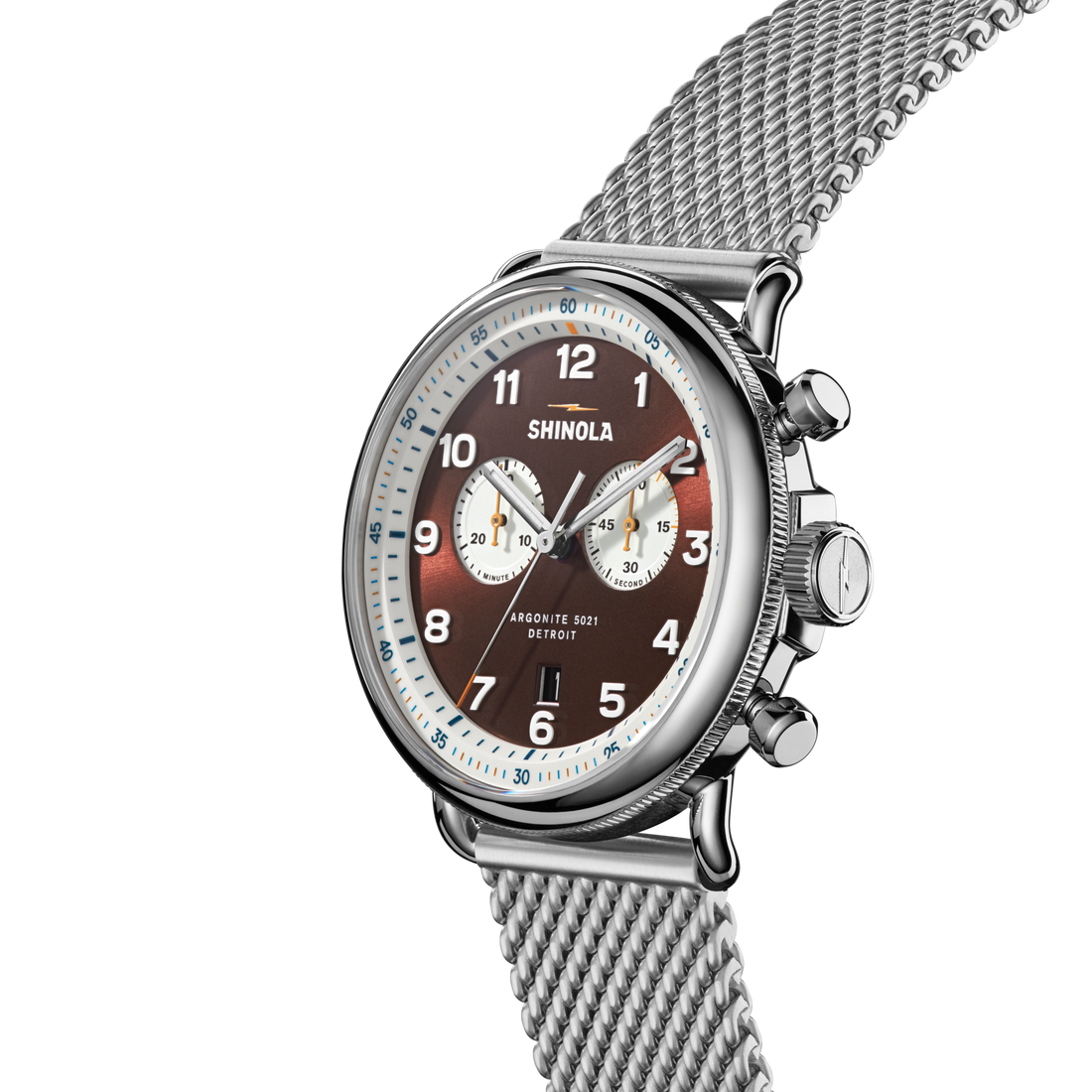Shinola Canfield C56 Chronograph Watch S0120315332-1-WskBrn-43-USA