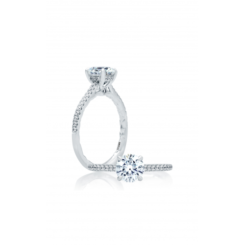 A.Jaffe Engagement Rings Peek-A-Boo Pave Profile Diamond Quilted Engagement Ring ME2029Q/148