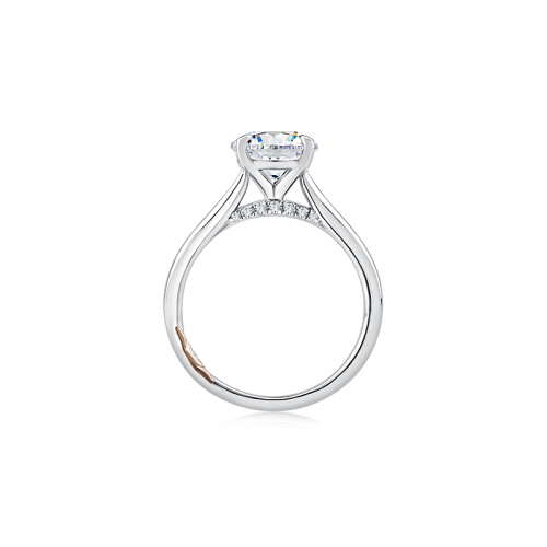 A.Jaffe Engagement Rings Solitaire Round Center Diamond Engagement Ring with Peek-A-Boo Diamonds MECRD2543/158
