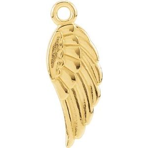 14K White Posh Mommy® Angel Wing Dangle