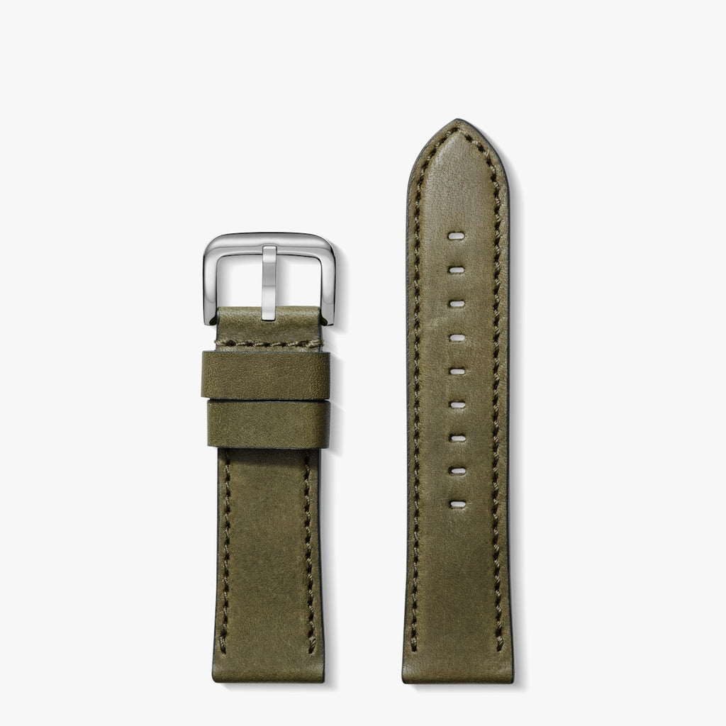 Shinola 24mm Olive Leather Strap 20264089-sdt-013198001