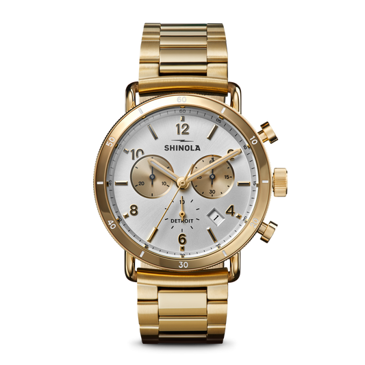 Shinola Canfield Sport Chronograph Watch S0120307783-1-Sil-40-USA