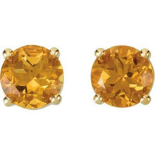 14K Yellow 6 mm Natural Citrine Earrings 68619:109:P