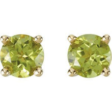 14K Yellow 5 mm Natural Peridot Earrings 68619:111:P