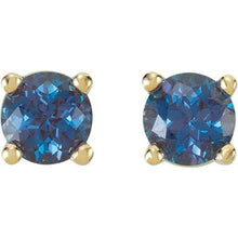 14K Yellow 4 mm Lab-Grown Alexandrite Earrings 68619:115:P
