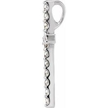 14K White 1/2 CTW Natural Diamond Petite Cross Pendant R42157:6001:P