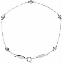 14K White 1/3 CTW Natural Diamond Bezel-Set Station 7