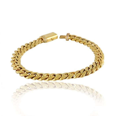 10k Gold CS Semi Fashion Lock Bracelet