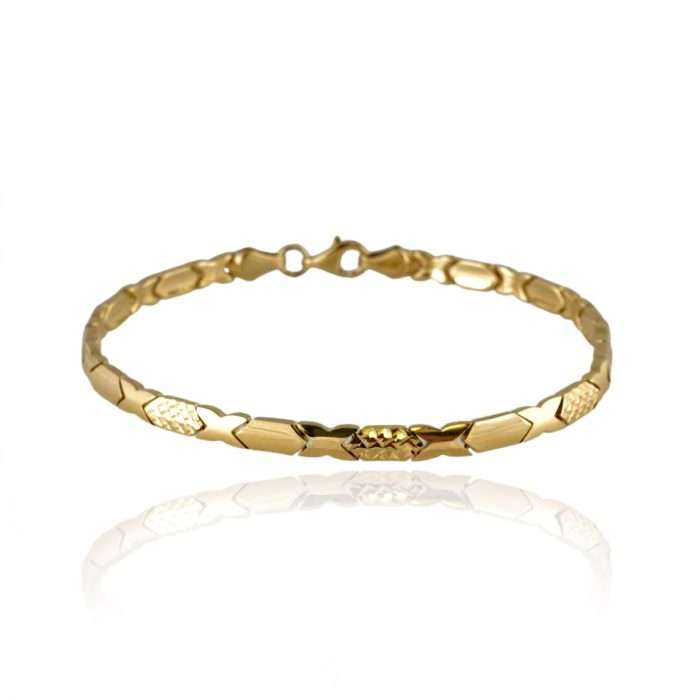 14k Gold Fancy xx Bracelet