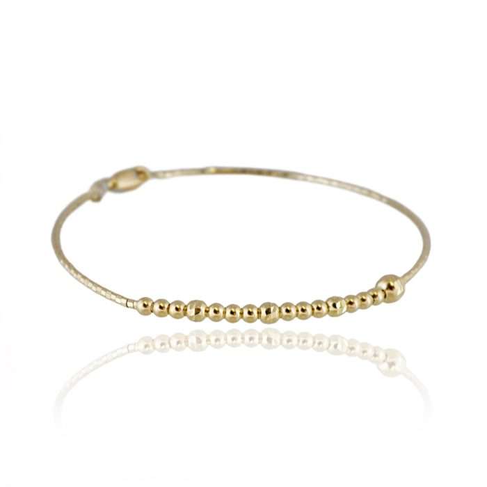 Girl’s 14k Gold Ball Style Bangle